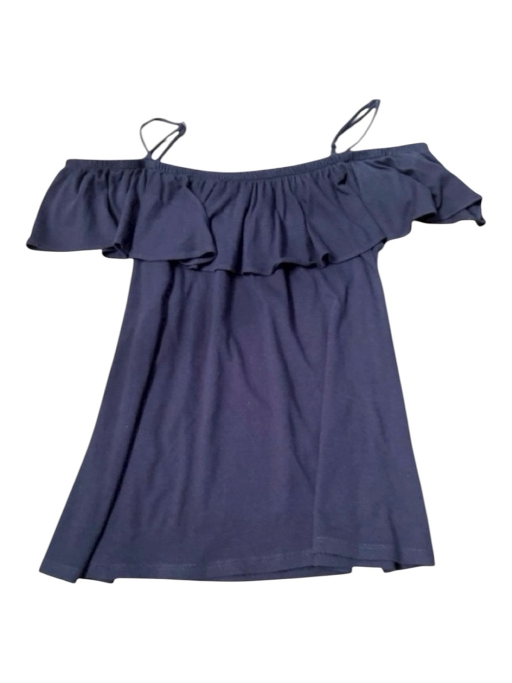 Lilly Pulitzer Navy Blue Off The Shoulder Ruffle Top in size XXS
